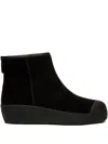 Bally Curling Bootie In Black Suede In Black