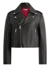 Bally Zip-up Leather Biker Jacket In Black