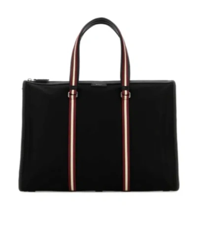 Bally Zipper Handbag In Black