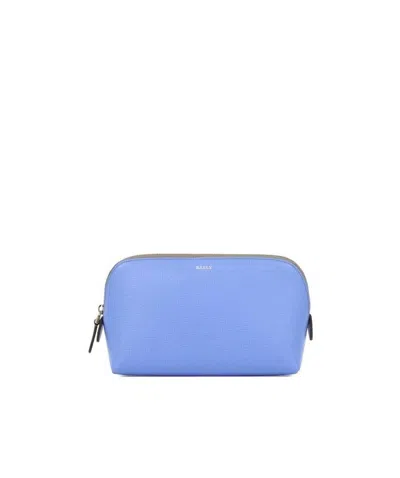 Bally Zipper Purse In Blue