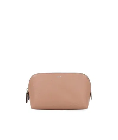 Bally Zipper Purse In Nude