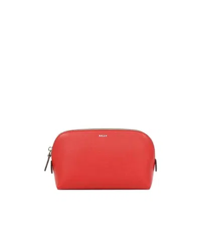 Bally Zipper Purse In Red