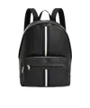 Bally Ribbon-detail Leather Backpack In Black