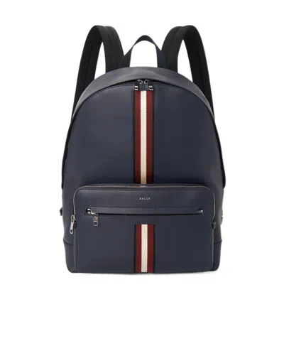Bally Zippered Backpack In Blue