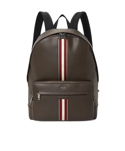 Bally Zippered Backpack In Brown