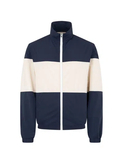 Bally Zip-up Blouson Jacket In Blue