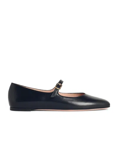 Bally 'rina' Black Leather Ballet Flats