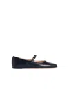 Bally Rina Black Leather Ballet Flats In Black
