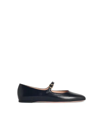 Bally Rina Black Leather Ballet Flats