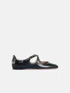 Bally 'rina' Black Leather Ballet Flats With Studs In Black