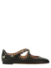 Bally Beliska Studded Leather Ballet Flats In Black