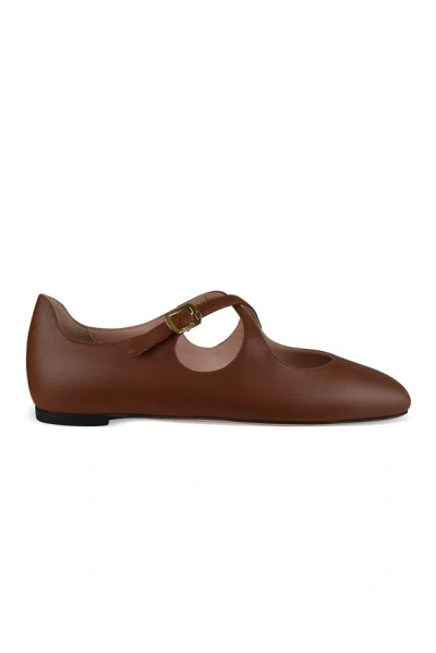 Bally Rina Criss-cross Ballet Flats In Brown