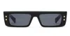 Balmain B-army Iii - Black / 18k Gold Sunglasses