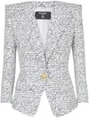 Balmain Women 1 Btn Love Letter Print Tailored Jacket In White