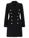 Balmain 10 Buttons Coat In Virgin Wool And Cashmere Women In Black