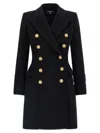 Balmain 10 Buttons Coat In Virgin Wool And Cashmere Women In Black