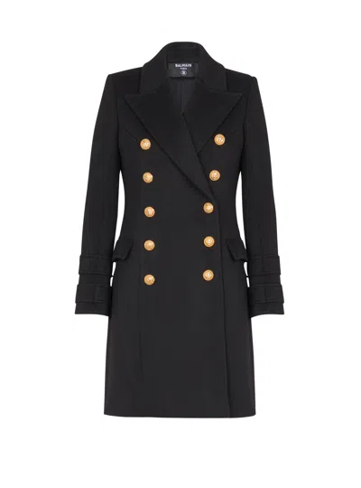 Balmain 10-button Wool And Cashmere Coat
