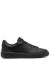 Balmain Court Round Toe Flat Sole Sneakers In Black