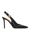 Balmain Eva 95 Calf Leather Slingback Pumps In Black