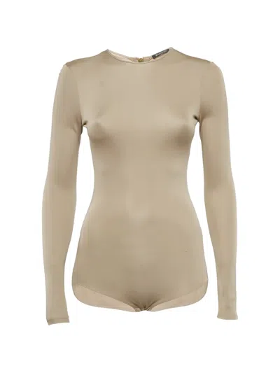 Pre-owned Balmain 1251556 Long-sleeve Top In Neutral
