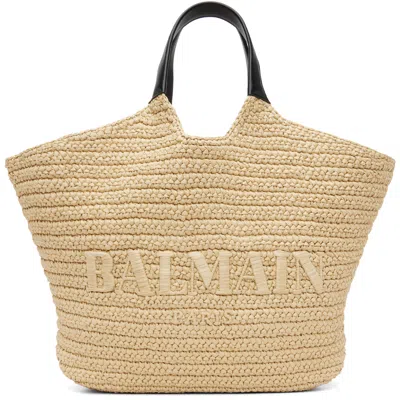 Balmain ベージュ '' クロシェ トートバッグ