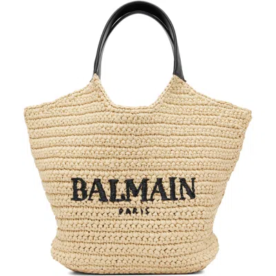 Balmain ベージュ ミニ '' クロシェ トートバッグ