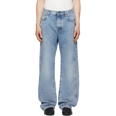 Balmain ブルー ルーズフィット ジーンズ