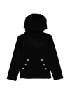 Balmain 로고 자수 후디 In Black