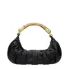 Balmain Ebene Medium Ruched Top-handle Bag In Leather