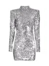 Balmain Sequin-embellished Structured-shoulder Mini Dress