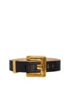 Balmain Anthem Smooth Leather Belt In Multi