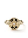 Balmain 18kt Yellow Gold Emblem Diamond Ring In Gold