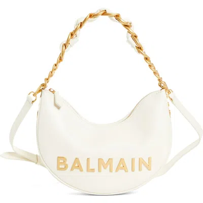 Balmain 1945 Moon Soft Crinkled Leather Shoulder Bag