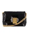 Balmain Sequin Mini Bag Chain Strap In Black