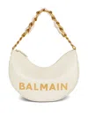 Balmain 1945 Soft Moon Crinkled Calfskin Leather Bag