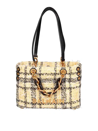 Balmain 1945 Soft Cabas Small Shopping Bag In Multi