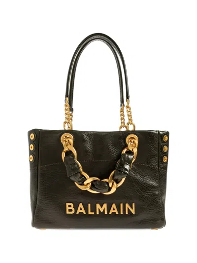 Balmain 1945 Soft Chain-strap Tote Bag In Black