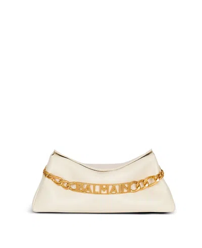Balmain 1945 Soft Crinkled Leather Clutch