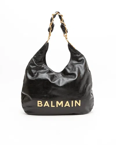 Balmain 1945 Soft Large Crinkled Hobo Bag