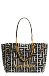 Balmain 1945 Soft Monogram Jacquard Tote In Multi
