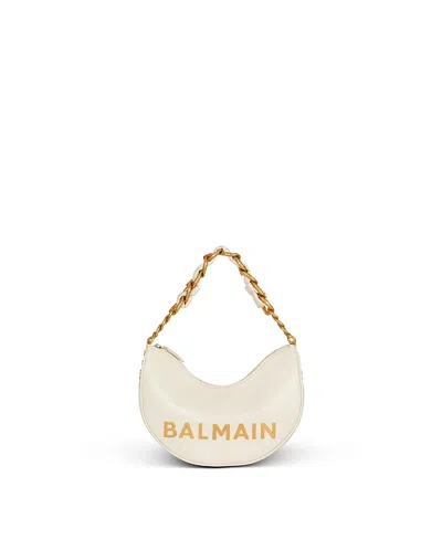 Balmain 1945 Soft Moon Crinkled Calfskin Leather Bag