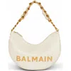 Balmain 1945 Soft Moon Crinkled Calfskin Leather Bag