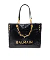 Balmain 1945 Soft Pb-monogrammed Crinkled Leather Tote Bag