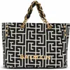 Balmain 1945 Soft Pb-monogrammed Jacquard Canvas Tote Bag