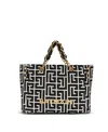 Balmain 1945 Soft Pb-monogrammed Jacquard Canvas Tote Bag