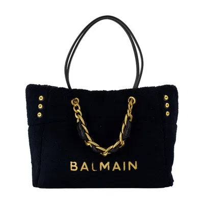 Balmain 1945 Soft  Shopper Bag In Black