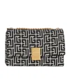 Balmain 1945 Soft Small Bag With Jacquard Monogram In Black