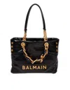Balmain 1945 Soft Small Calfskin Handbag Black Color In Black