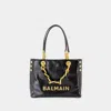 Balmain 1945 Soft Small Calfskin Handbag Black Color In Black