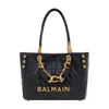 Balmain 1945 Soft Small Shopper Bag In Black